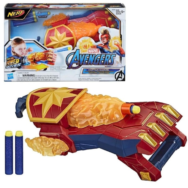 Marvel Avengers Nerf Power Moves Captain Marvel Nerf Dart Lauching Photon Blast
