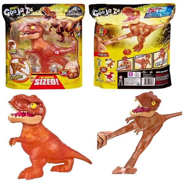 Heroes of Goo Jit Zu Jurassic World Large SupaGoo T-Rex 7.5" Stretchy Squishy