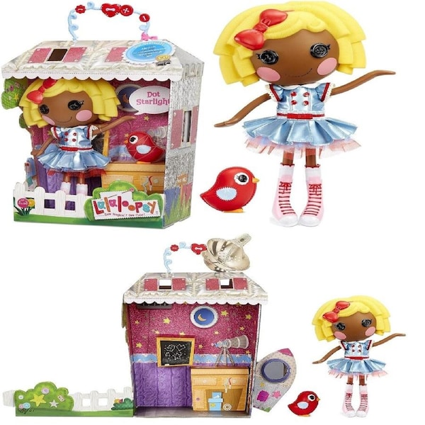 Lalaloopsy-Dot straight-Large 13 Inch Doll Crumbs Sugar Cookie Pet Puppy Sky Play Fashion Fun