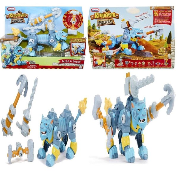 Little Tikes Kingdom Builders Build A Beast Battle Tiger Lion Animal Toy Fight