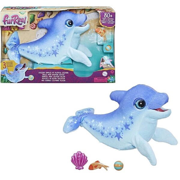 FurReal Friends Furreal Dazzlin Dimples My Playful Dolphin Plush Ages 4+ New Toy