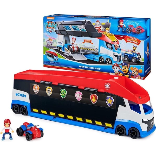 Paw Patrol Transforming Patroller with Dual Vehicle Launchers ATV Toy Car Ryder