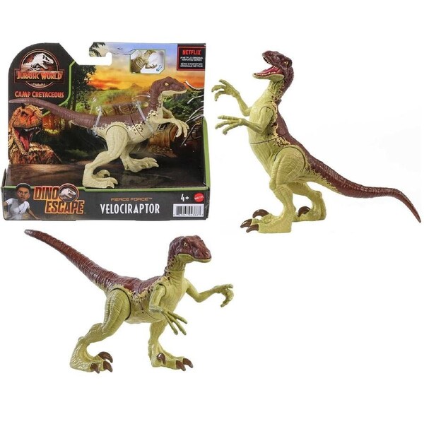 Jurassic World Fierce Force Dino Camp Escape Ages 4+ Velociraptor New Toy Dinosaur Movable