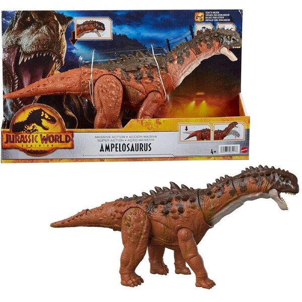 Jurassic World Dominion Massive Action-Ampelosaurus- Dinosaur Ages 4+ New Toy Dino Chomp Play