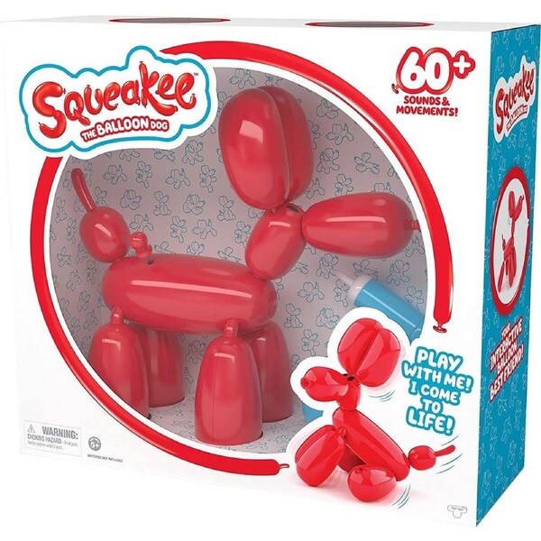 Moose Squeakee the Balloon Dog Toy Pop and Inflate Puppy Play Gift Real Pet Fun
