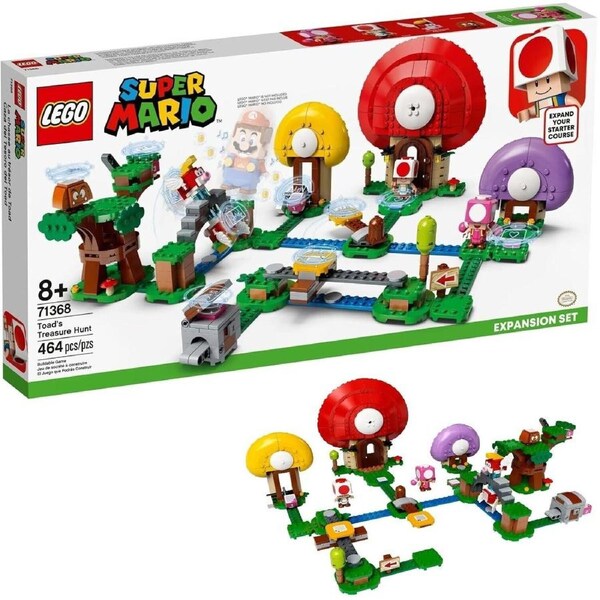 LEGO Super Mario Toad's Treasure Hunt Expansion Set 71368 Building Kit New Toy