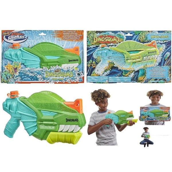 Nerf Super Soaker DinoSquad Dino Soak Water Blaster Pump Action Game Blaster Gun