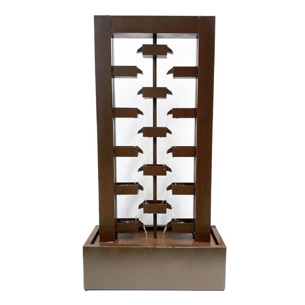 LED Modern Cascade Rusty Water Feature Water Fountain MCLST385