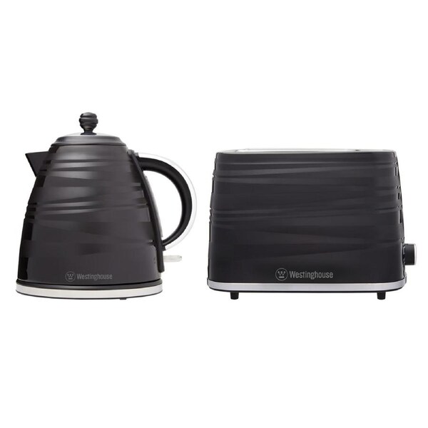 Westinghouse Black 1.7 Litre Kettle & Toaster Pack