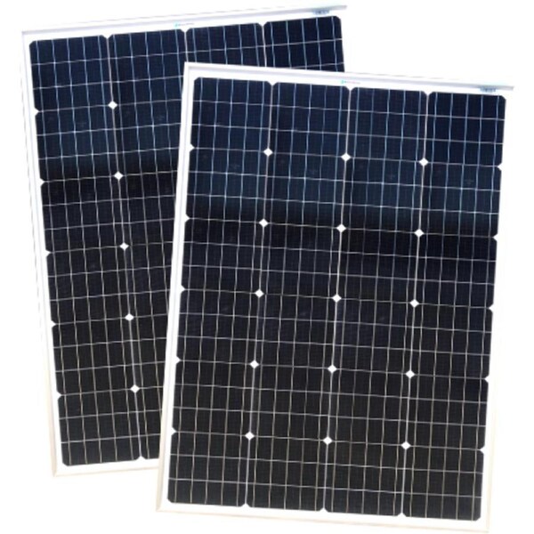 Enerdrive 2 x 150W Squat Fixed Solar Panel, Twin Pack