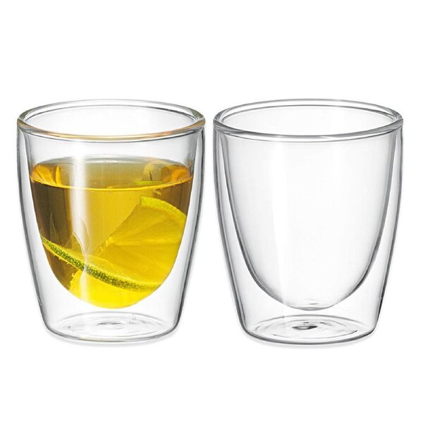 2Pc Avanti Caffe Twin Wall Glass 150ml Coffee Thermal Mug/Expresso Cups