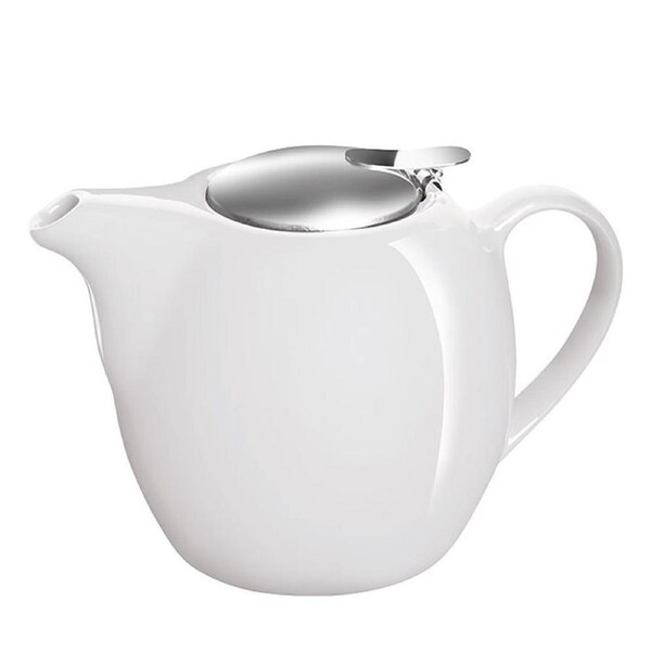 Avanti Camelia White Ceramic Teapot/Stainless Steel Infuser/Dishwasher/750ml