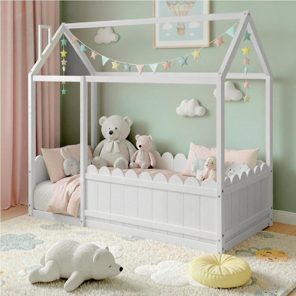 Artiss Wooden Bed Frame Single Frame White