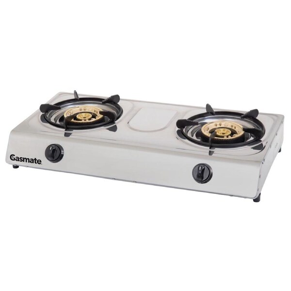 Gasmate Twin Burner Stainless Steel Wok Style Cooker