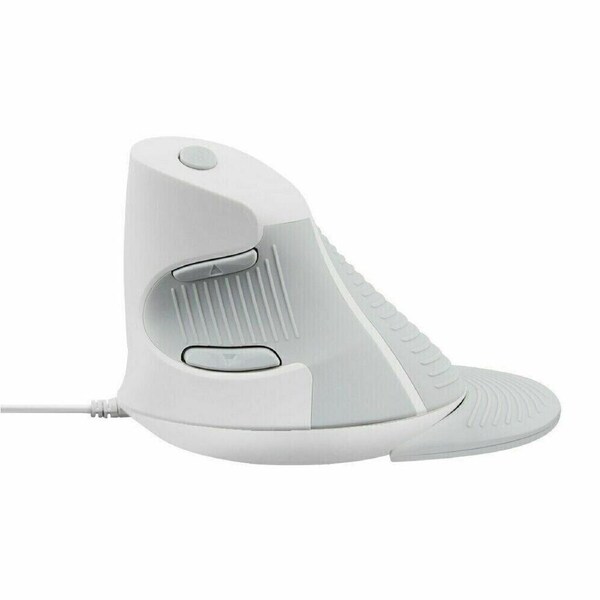 DELUX M618XU-White Wired Optical Ergonomic Mouse for PC Computer