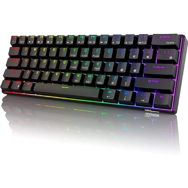 Royal Kludge RK61 Tri Mode RGB Hot Swappable Mechanical KB Red Siwtch