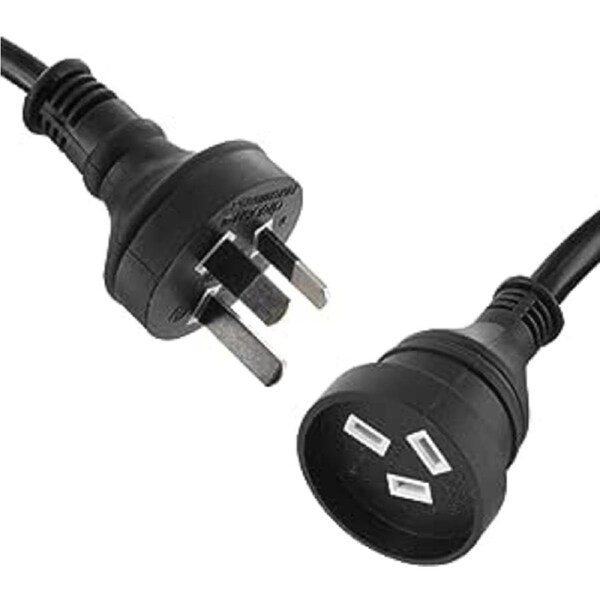 BOOC 30cm Black Mains Power Extension Cord EL3PB030