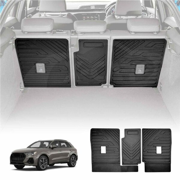 3D All Weather Back Seat Protector for Audi Q3 RS Q3 2019-2025 Heavy Duty Car Seats Kick Mats Cover