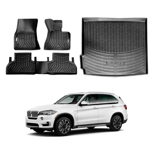 3D All-Weather Floor Mat Boot Liner Carpet for BMW X5 F15 X5M F85 2013-2018 Heavy Duty Cargo Trunk Mat Luggage Tray