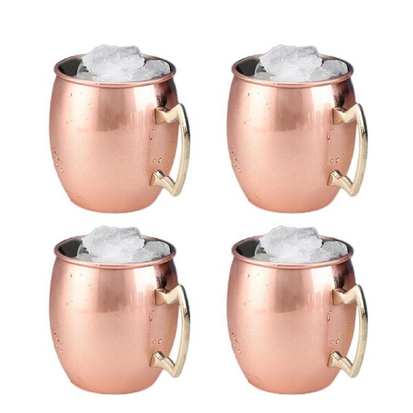 Catzon 500ml Stainless Steel Moscow Mule Mugs Set of 4 Smooth Finish Cups