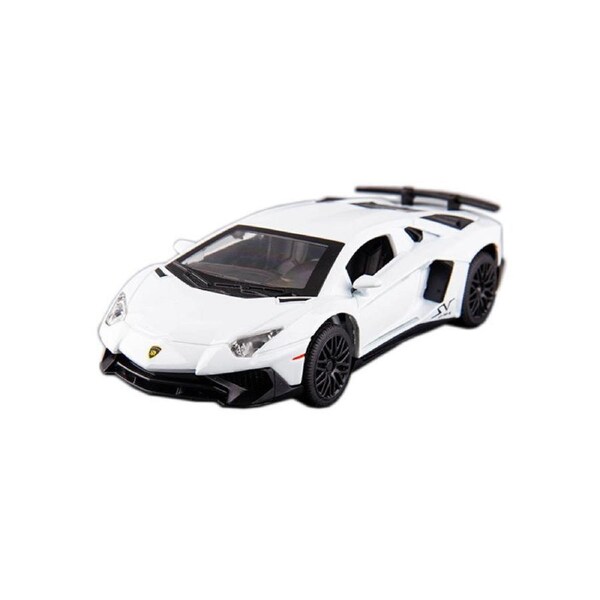 Catzon 1:32 LP750 Alloy Car Model with Pull-Back Functionality and Sound Light Effects-White