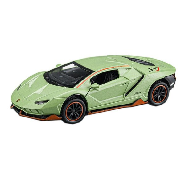 Catzon 1:36 LP780 Alloy Car Model with Pull-Back Functionality and Sound Light Effects-Green