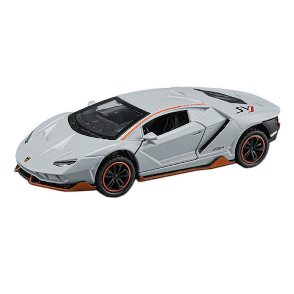 Catzon 1:36 LP780 Alloy Car Model with Pull-Back Functionality and Sound Light Effects-Gray