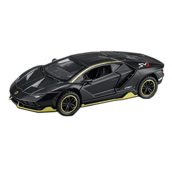 Catzon 1:36 LP780 Alloy Car Model with Pull-Back Functionality and Sound Light Effects-Black