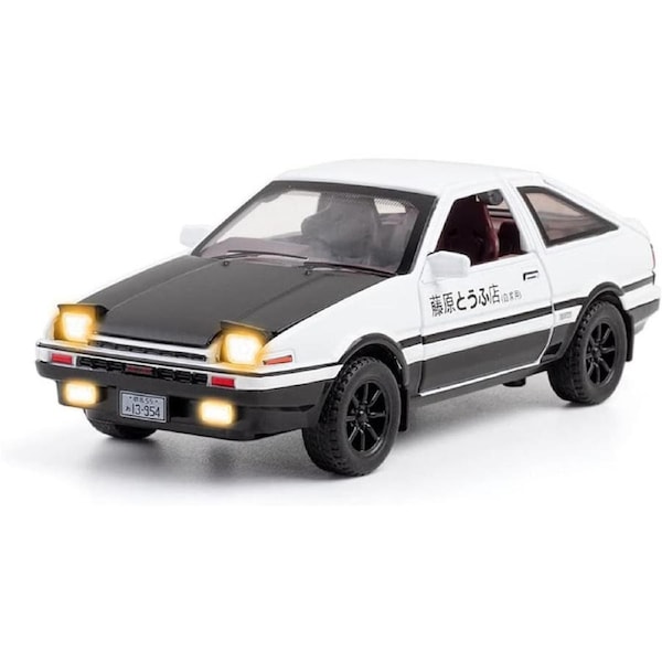Catzon 1/28 Japan Car Model Alloy with Sound & Light & Pull Back Function-Black