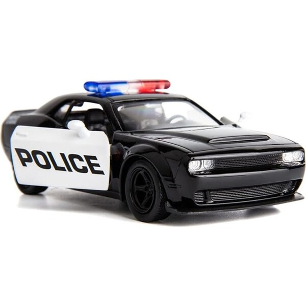 Catzon 1/36 Scale Model Police Car Zinc Alloy Die-Cast Pull Back Vehicle-B