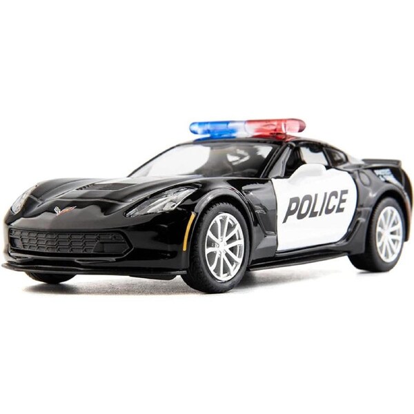 Catzon 1/36 Scale Model Police Car Zinc Alloy Die-Cast Pull Back Vehicle-E