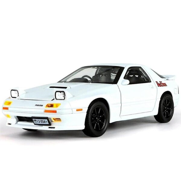 Catzon 1/24 Alloy Car Model Sound & Light Effect Pull Back for Adults Kids-White