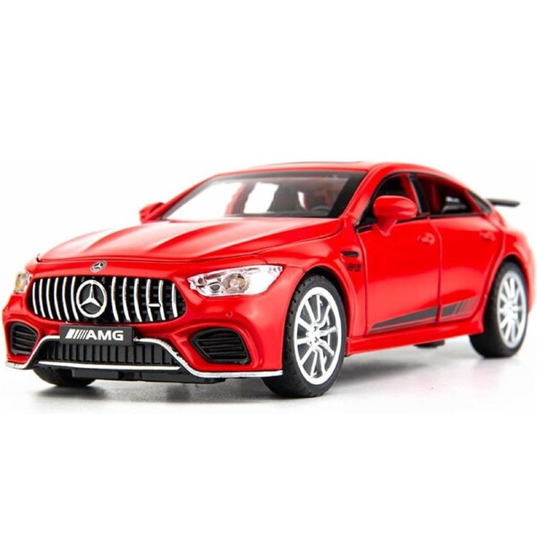 Catzon Alloy Diecast Model Car 1/32 Scale with Light and Sound Pull Back Toy-Red