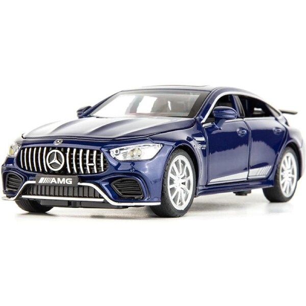 Catzon Alloy Diecast Model Car 1/32 Scale with Light and Sound Pull Back Toy-Blue