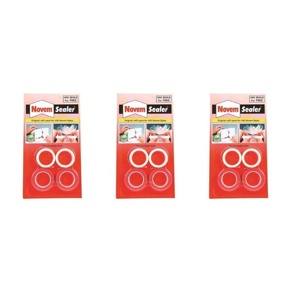 3x 400pc Jokari Novem Seals Tape Home/Kitchen Fresh Food Storage Bag Sealer