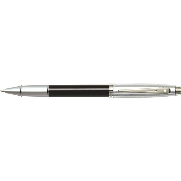 Sheaffer 100 Glossy Roller Ball Pen Office Stationery Chrome/Nickel PT Black