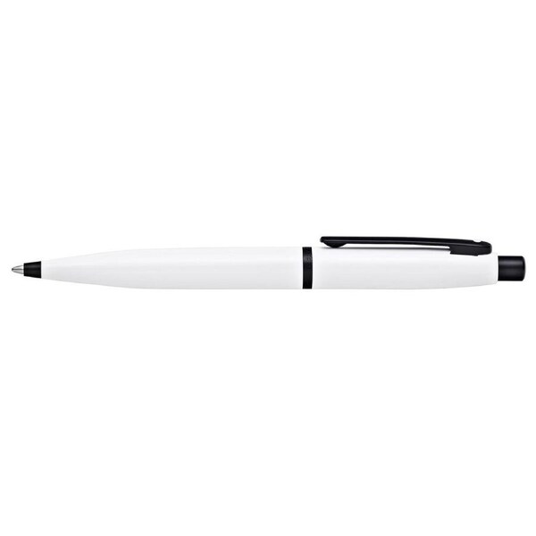 Sheaffer VMF Ball Point Pen Writing Stationery Medium Nib White/Black Lacquer