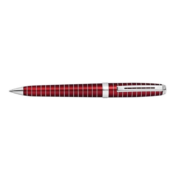 Sheaffer Prelude Roller Ball Pen Writers Ballpen w/Engraved Lines Lacquer Red