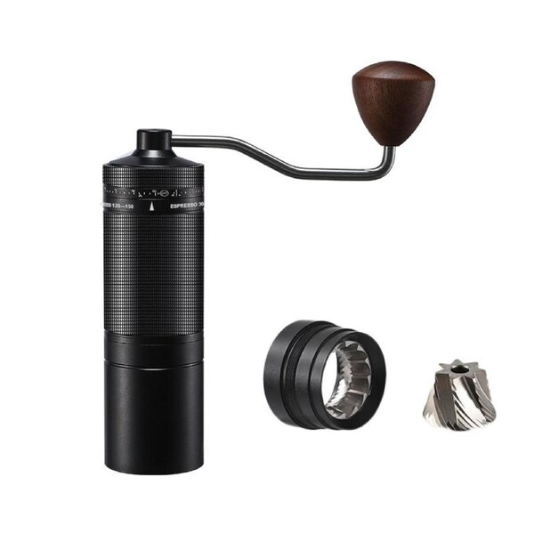 Catzon Manual Coffee Grinder External Adjustable with 7 Axis Stainless Steel Burr