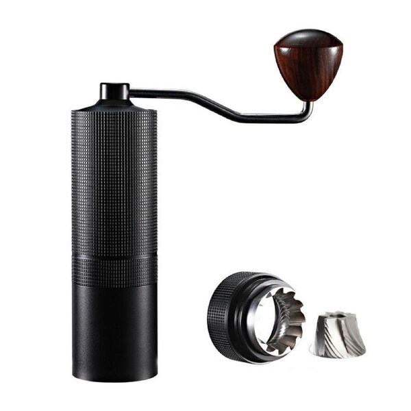 Catzon Manual Coffee Grinder Digital Adjustable with 7-Axis Stainless Steel Burr