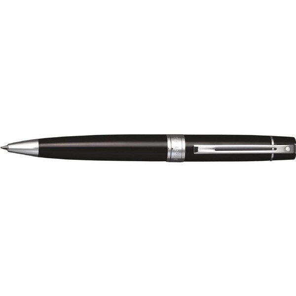 Sheaffer 300 Glossy Ball Point Pen Writing Office Stationery BLK/Chrome Trim