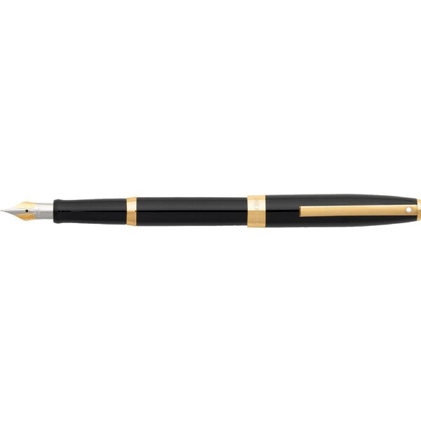 Sheaffer Sagaris Fountain Pen Writing/Signing Medium Nib Gloss Black/Gold TT