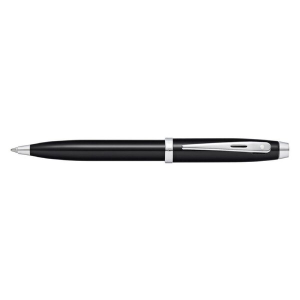 Sheaffer 100 Ball Point Pen Lacquer/Chrome Plate Office Writing Stationery BK