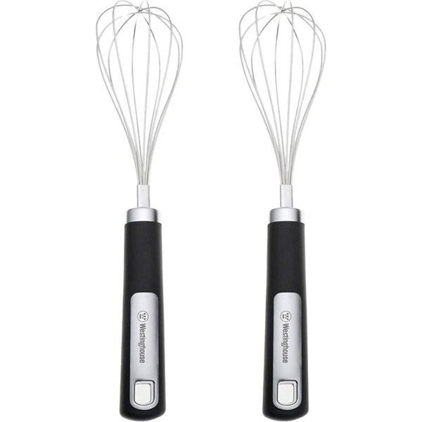 2PK Westinghouse Egg Whisk Mixer Soft Grip Stainless Steel Kitchen Tool/Gadget