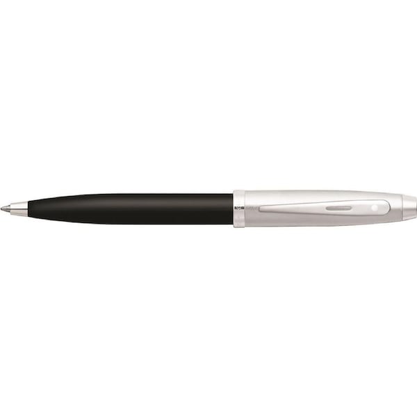 Sheaffer 100 Glossy Ball Point Pen Office/School Stationery BLK Chrome/Nickel