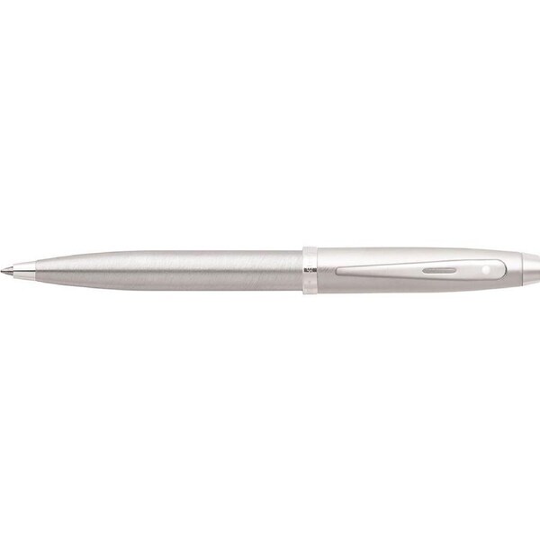 Sheaffer 100 Ball Point Pen Office Writing Stationery Brushed Chrome/Nickel