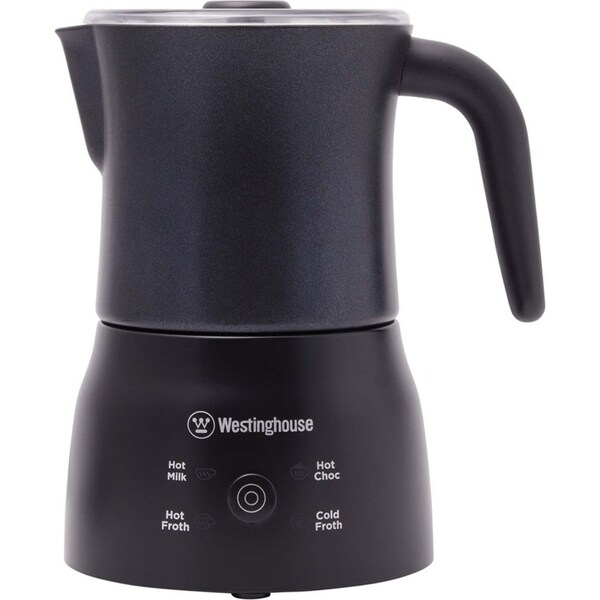 Westinghouse 250ml Dishwasher Safe Automatic Electric Milk Frother Jug Black