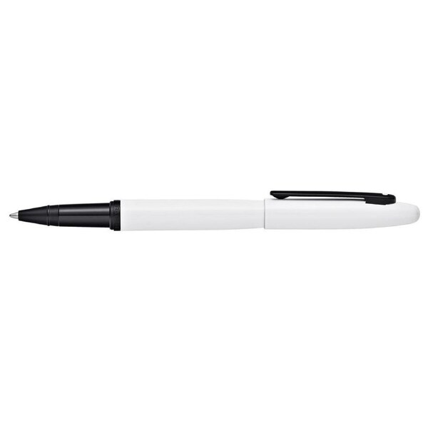 Sheaffer VFM Roller Ball Pen Writing Stationery Med Nib White/Black Lacquer