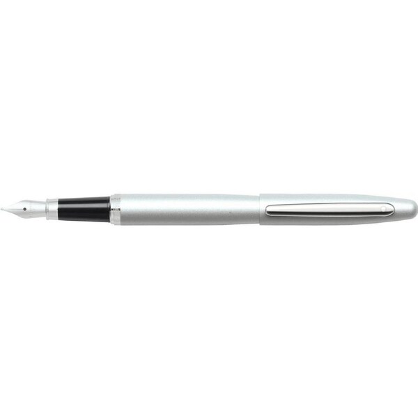 Sheaffer VMF Fountain Pen Writing Stationery Medium Nib Strobe Silver/Nickel