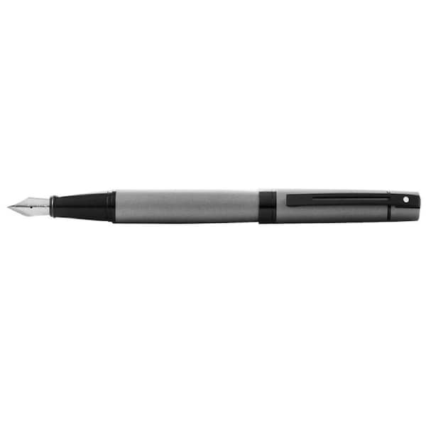 Sheaffer 300 Fountain Pen Office Stationery Medium Nib Matt Grey/Black Trim
